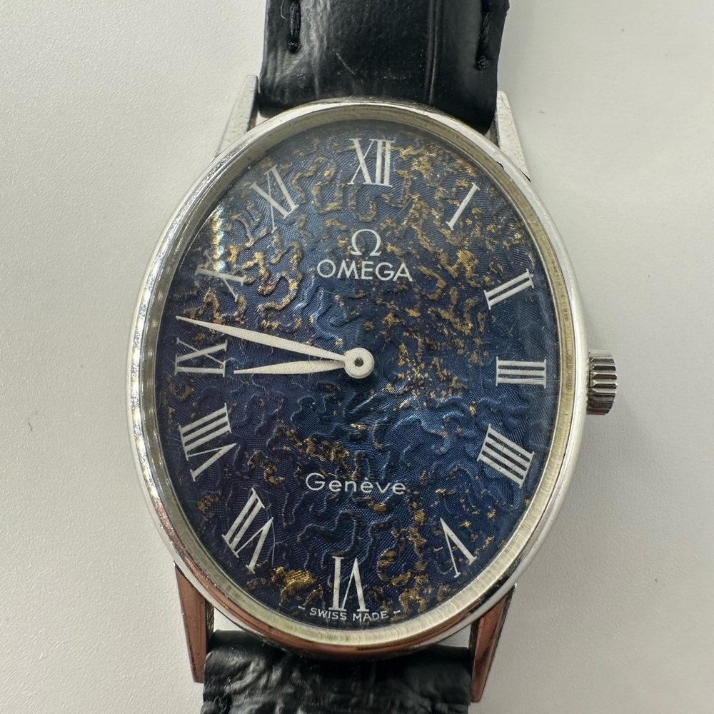 Rare Vintage Omega Ellipse - Blue and Gold Patina